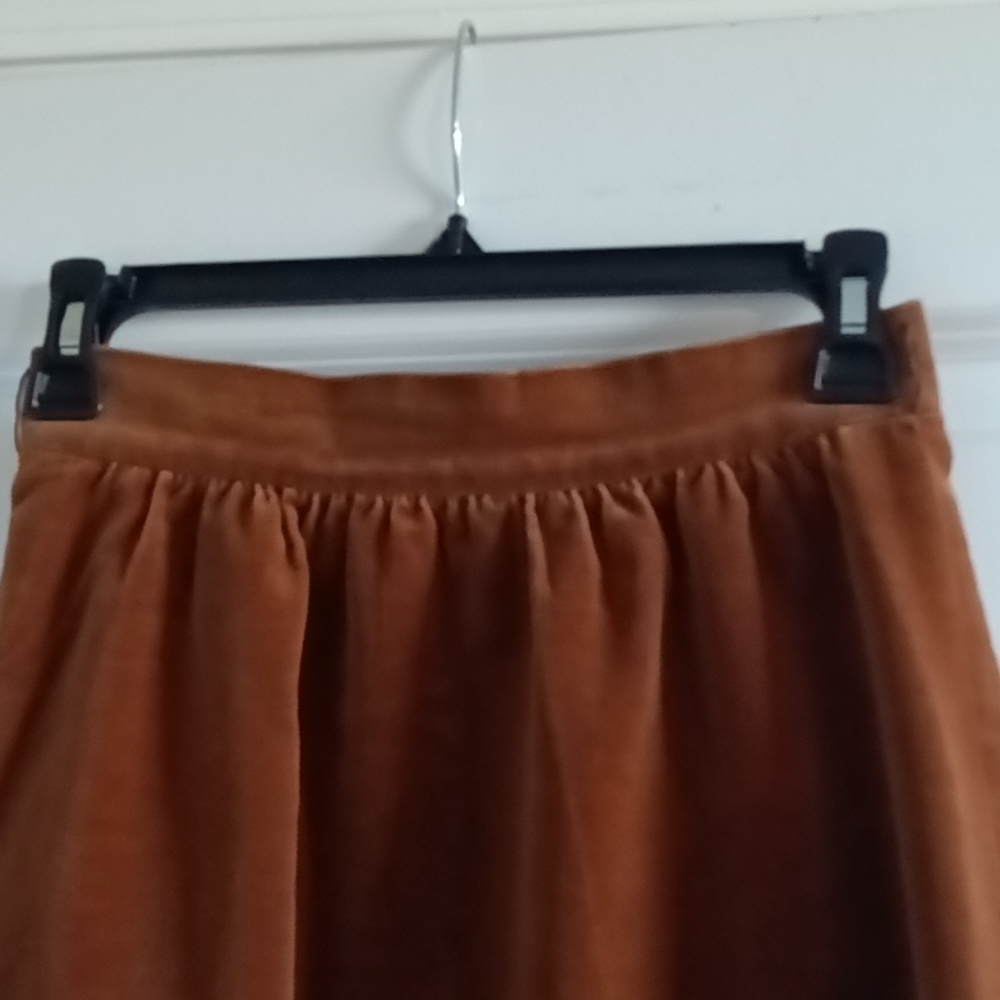 Suit by Prophecy EUC caramel brown velveteen VTG from 1970s skirt and blazer - Picture 9 of 16